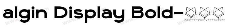 algin Display Bold字体转换